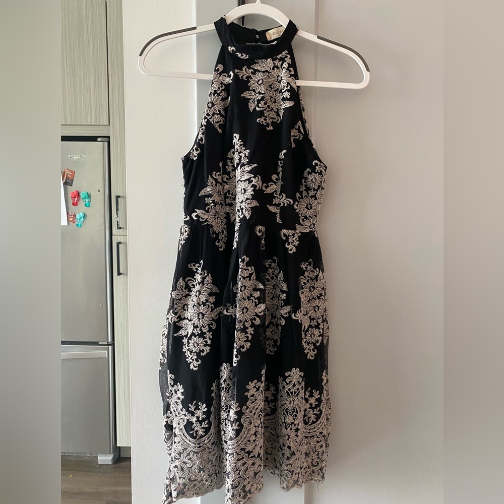 Black and White Lace Dress